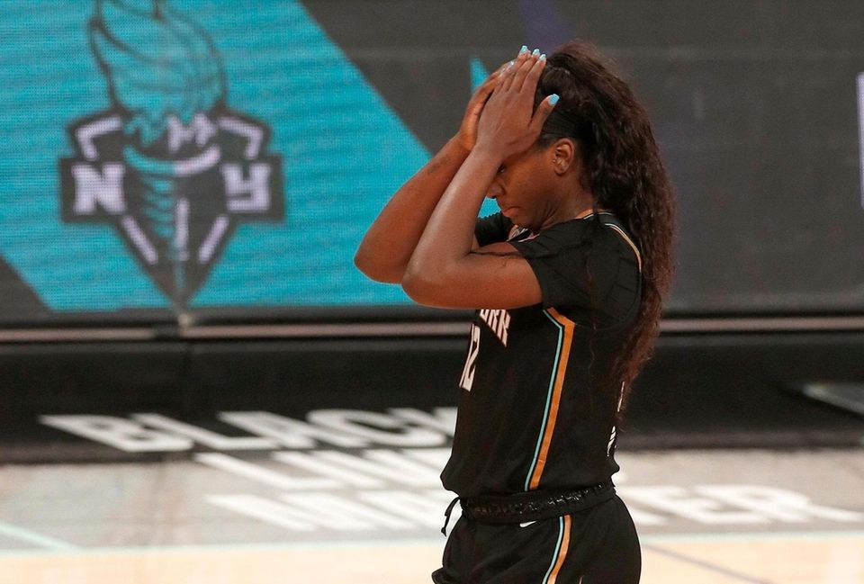 Michaela Onyenwere #12 of the New York Liberty