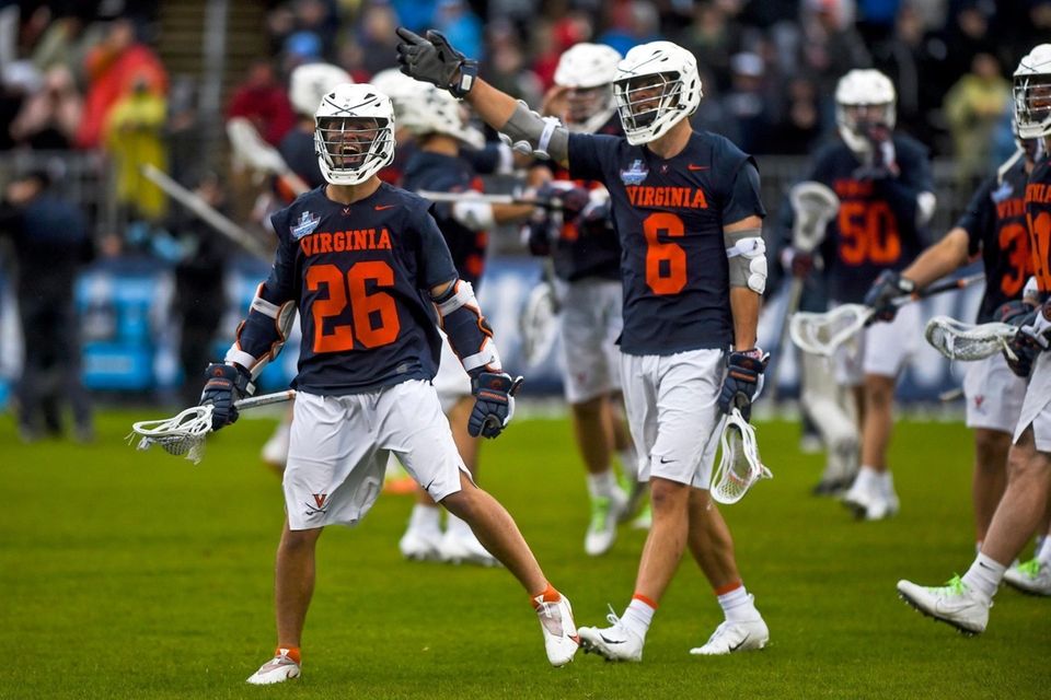Virginia's Jackson Appelt (26) and Dox Aitken (6)