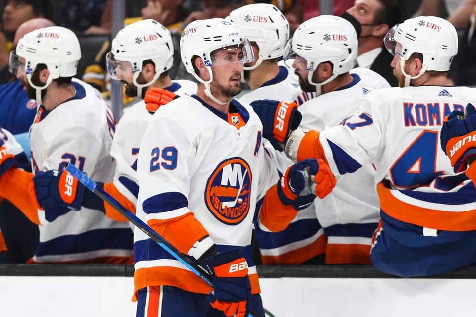 Brock Nelson #29 of the New York Islanders