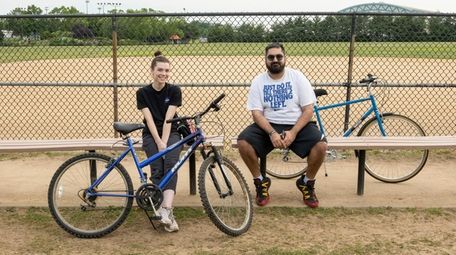 Bike buddies Sara Lapine, 27, of Levittown and