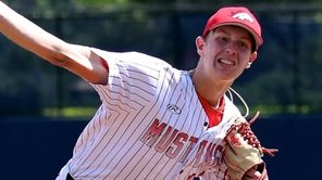 Mt. Sinai starting pitcher Max Reichenbach delivers a