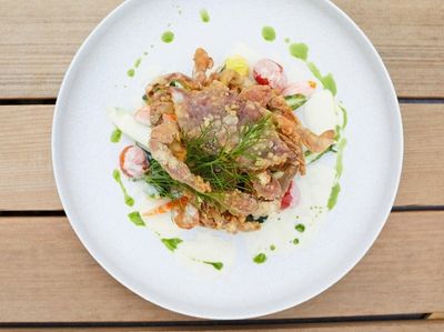 The fried softshell crab, Stone Creek Inn, East
