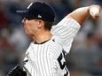 Chad Green of the Yankees pitches against the