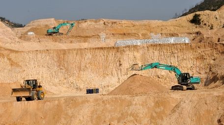 A rare-earth mine in Ganxian county in central