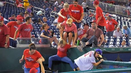 Fans jump into a camera well after hearing