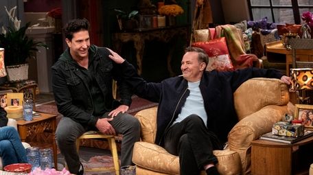 David Schwimmer, left, and Matthew Perry in a