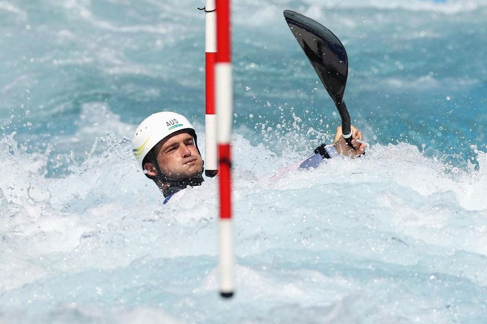 Lucien Delfour of Team Australia trains at the