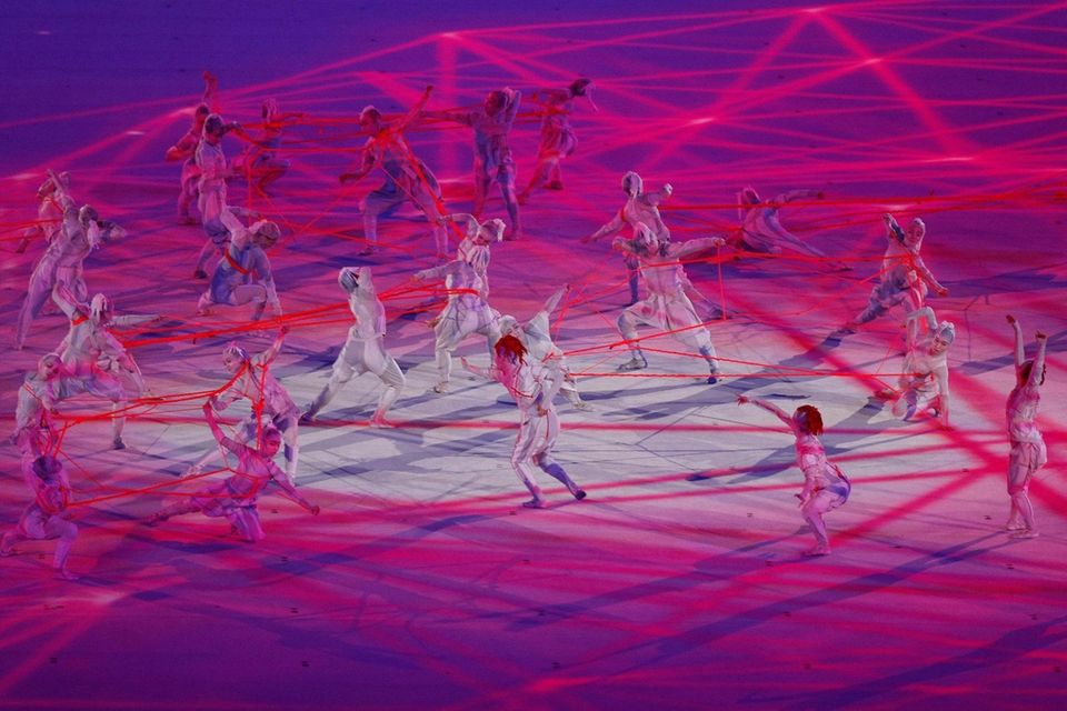 Performers dance during the Opening Ceremony of the