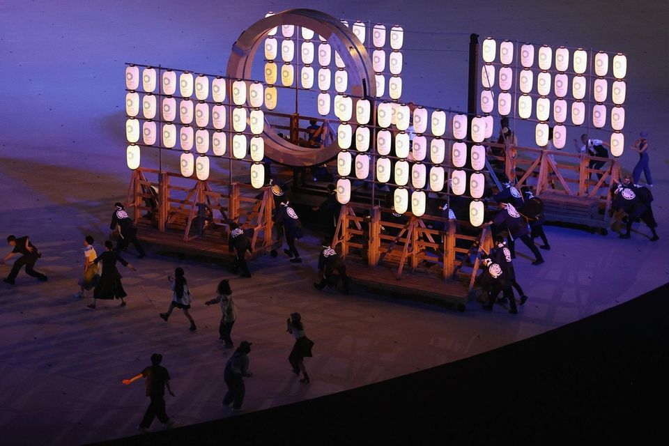 Performers are seen during the Opening Ceremony of