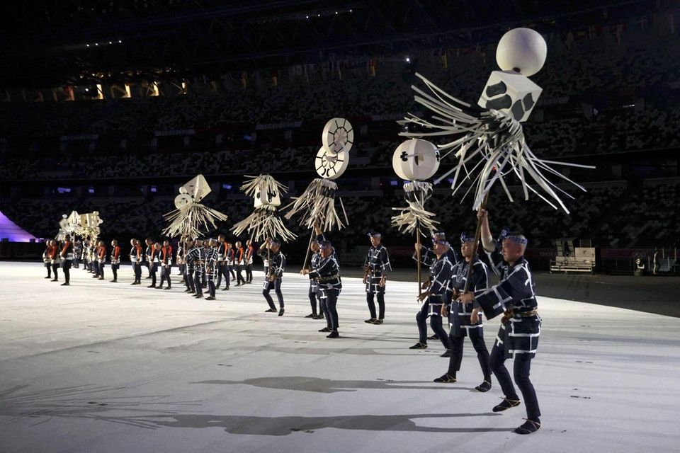 Performers are seen during the Opening Ceremony of
