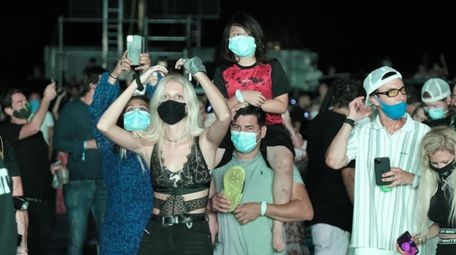 Concert goers at The Chainsmokers concert at Nova's