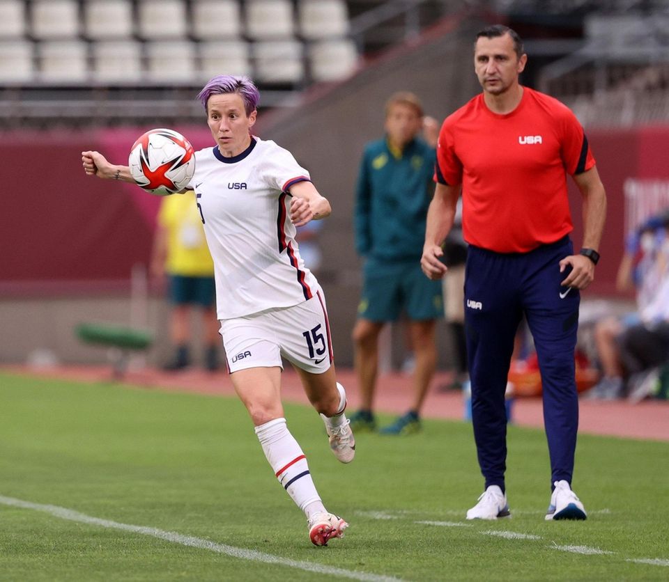 KASHIMA, JAPAN - JULY 27: Megan Rapinoe #15