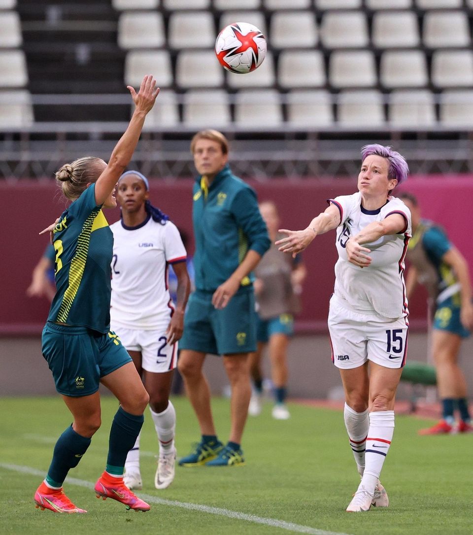 KASHIMA, JAPAN - JULY 27: Megan Rapinoe #15