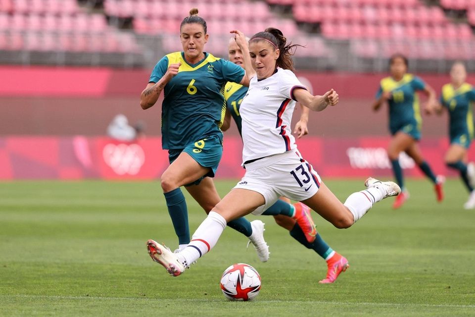 KASHIMA, JAPAN - JULY 27: Alex Morgan #13