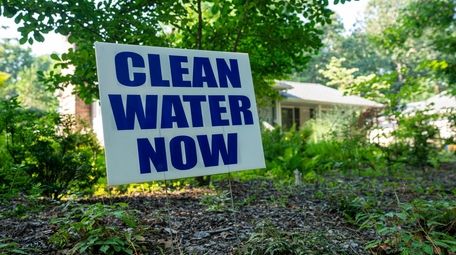 Some Manorville residents have been displaying "Clean Water
