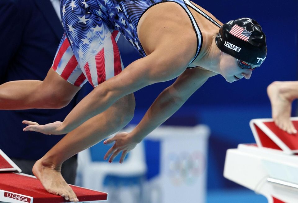 TOKYO, JAPAN - JULY 27: Katie Ledecky of
