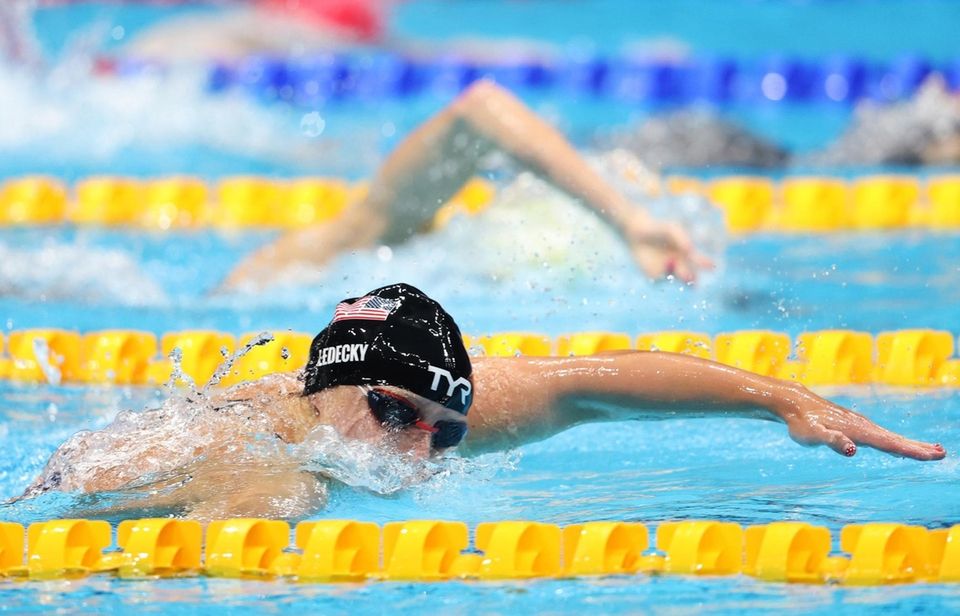 TOKYO, JAPAN - JULY 27: Katie Ledecky of