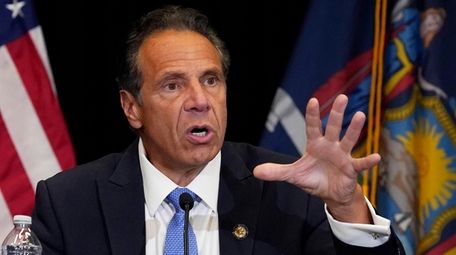 New York Gov. Andrew M. Cuomo speaks during