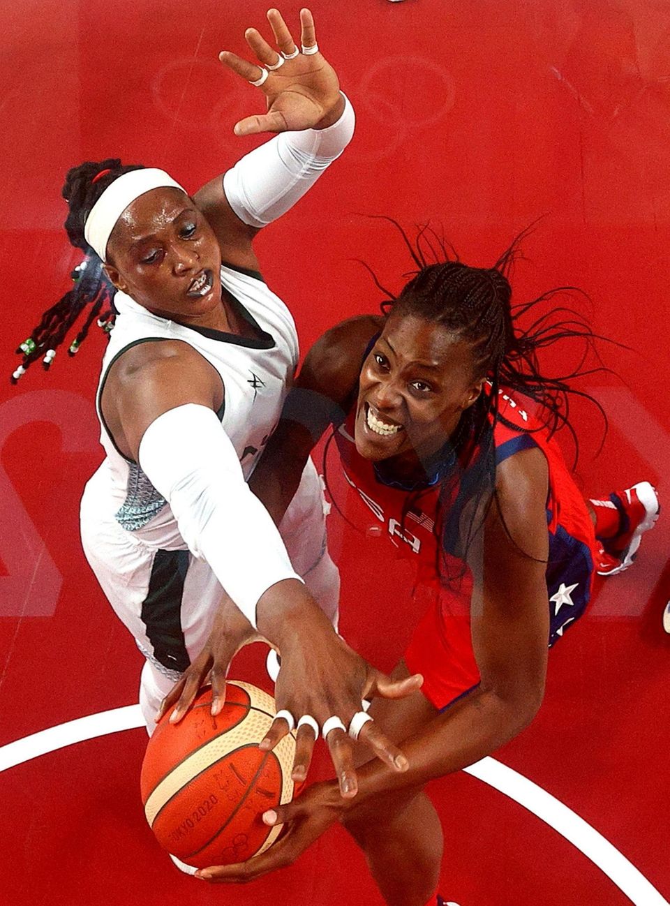 Sylvia Fowles #13 of Team United States goes