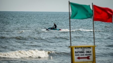 Town of Hempstead lifeguard patrolling the waters for