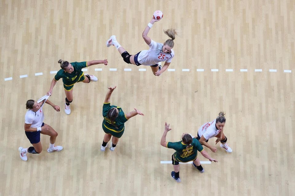 Kristine Breistoel of Team Norway shoots at goal