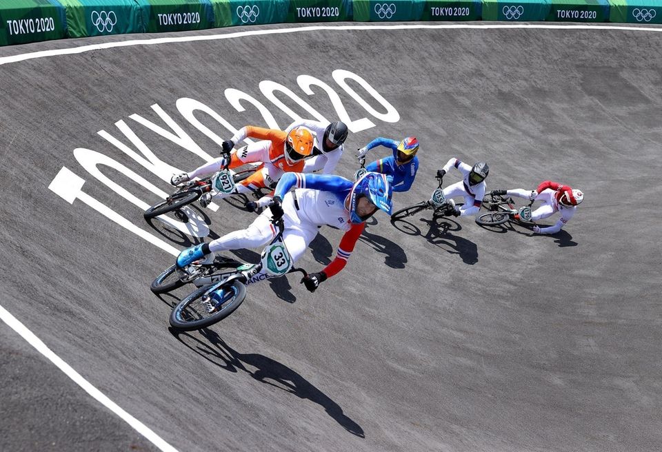 From left, Joris Daudet of Team France, Joris