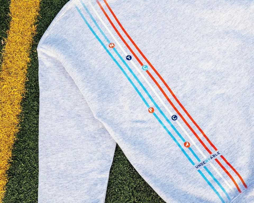 An item from NYCFC's new streetwear collaboration with