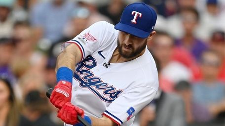 Joey Gallo of the Texas Rangers bats during