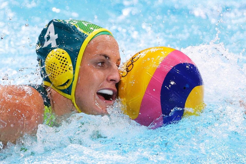 Bronte Halligan of Team Australia on attack during