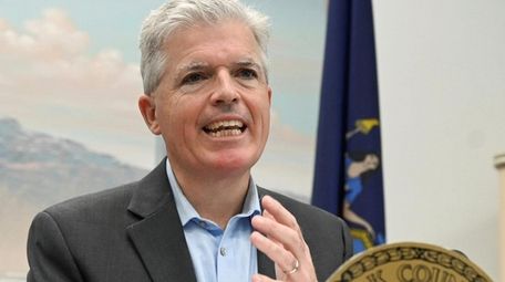 Suffolk County Executive Steve Bellone speaking in Bay