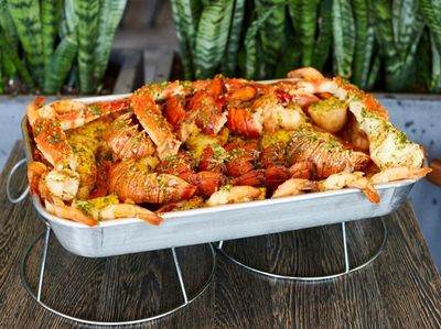 The King's Feast with four snow crab clusters,