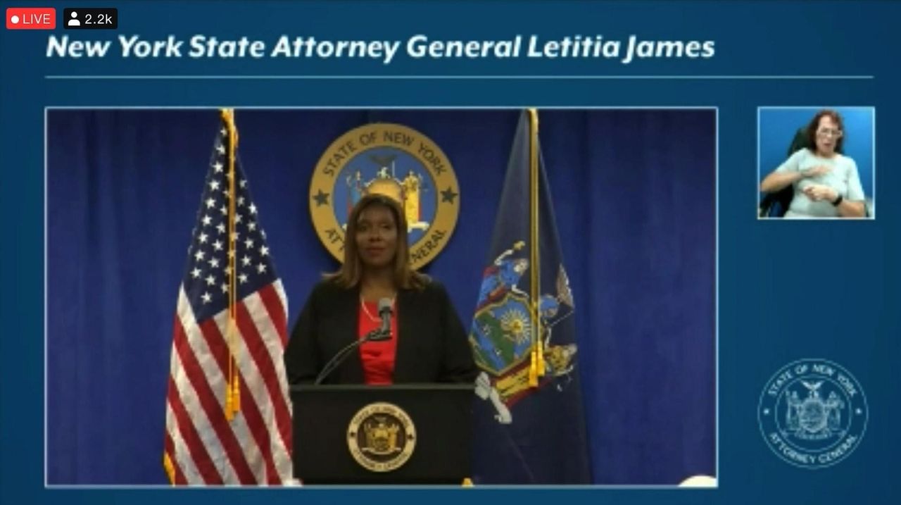 NY Attorney General Letitia James on Tuesday released