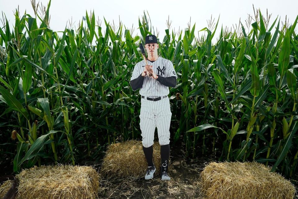 A cutout of New York Yankees right fielder