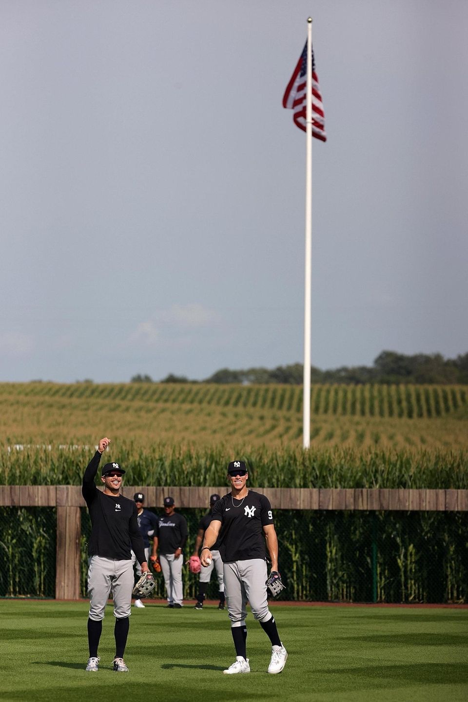 DYERSVILLE, IOWA - AUGUST 12: Giancarlo Stanton #27