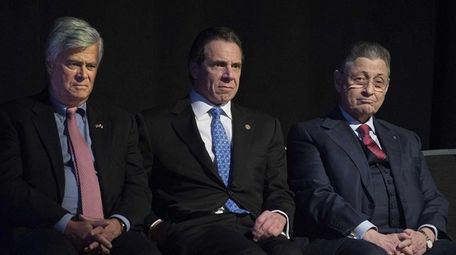 Former Senate Majority Leader Dean Skelos, left, Gov.