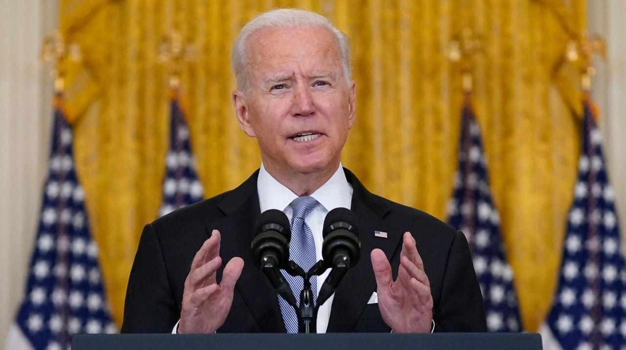 President Joe Biden spoke after the planned withdrawal