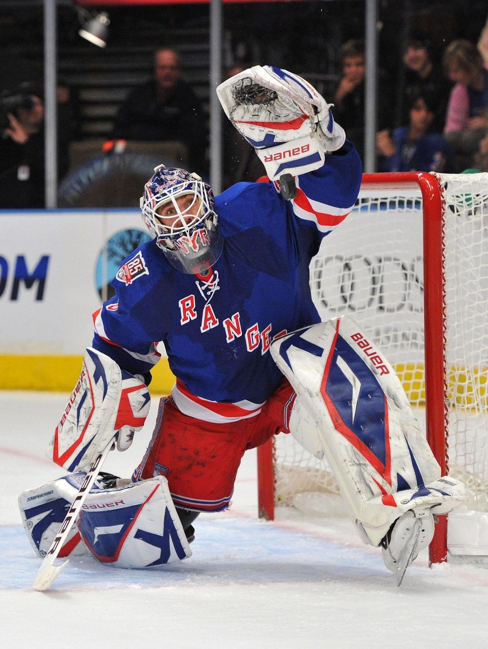 New York Rangers goaltender Henrik Lundqvist (30) makes