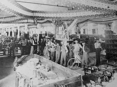An interior of the original rubber factory in
