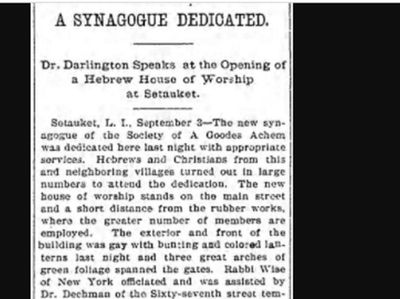 An article in the Brooklyn Daily Eagle's Sept.