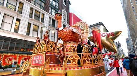A view of the Tom Turkey float at
