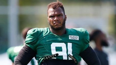 Jets defensive end John Franklin-Myers during training camp