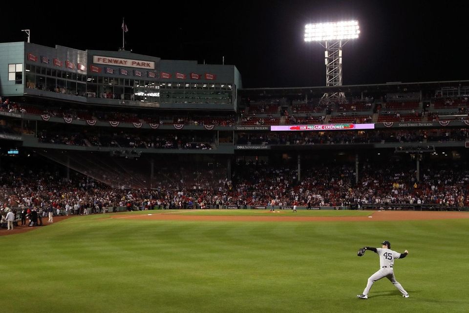 BOSTON, MASSACHUSETTS - OCTOBER 05: Gerrit Cole #45