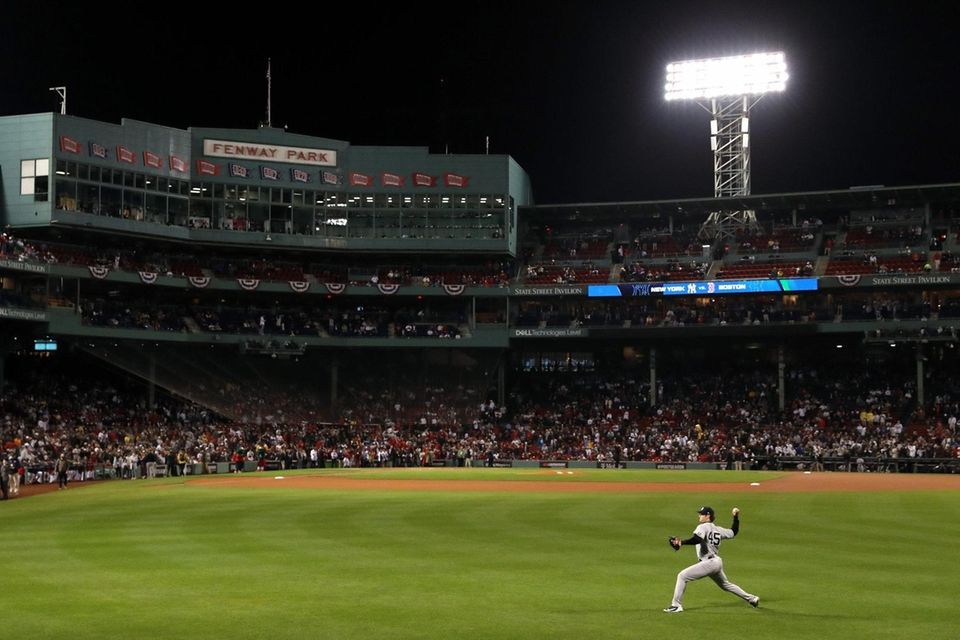 BOSTON, MASSACHUSETTS - OCTOBER 05: Gerrit Cole #45