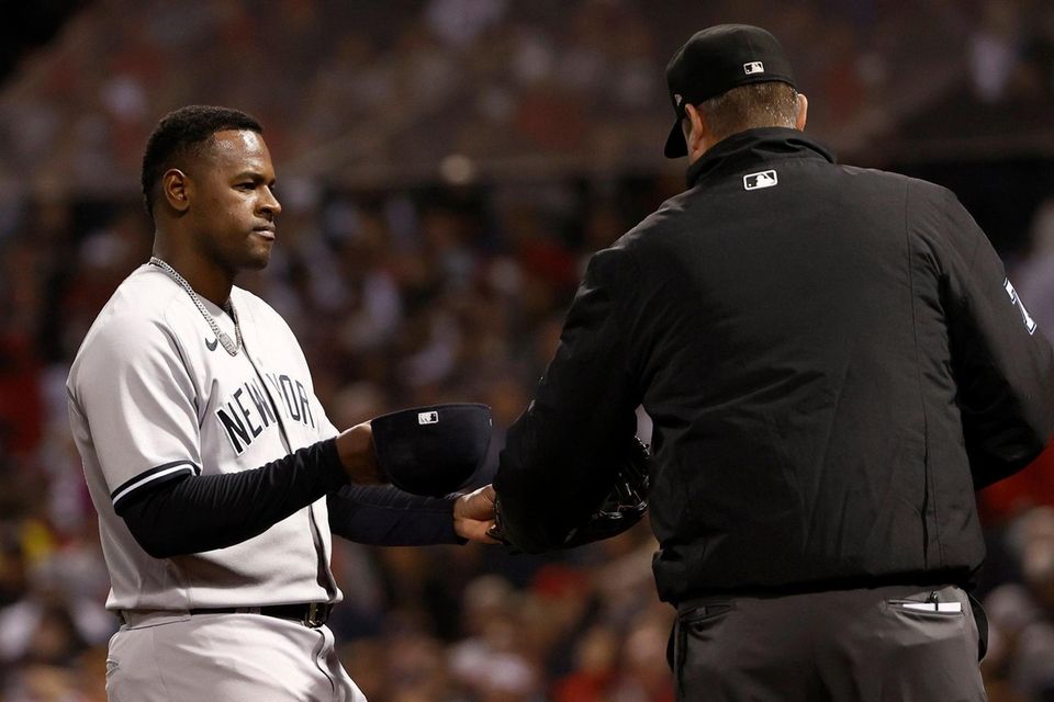 BOSTON, MASSACHUSETTS - OCTOBER 05: Luis Severino #40