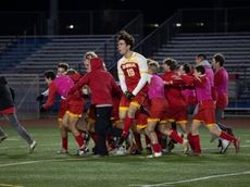 Chaminade celebrates their win over St. Anthony's during