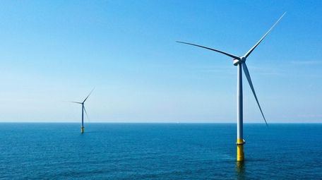 Two offshore wind turbines have been constructed off