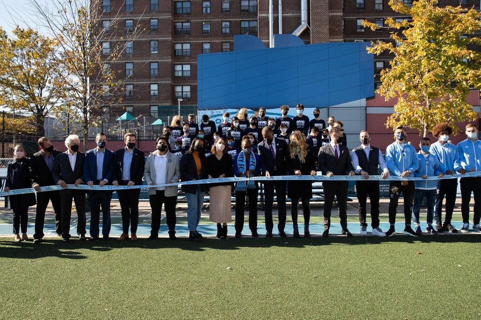 Scenes from the unveiling of NYCFC's mini pitch