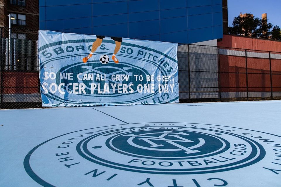 Scenes from the unveiling of NYCFC's mini pitch