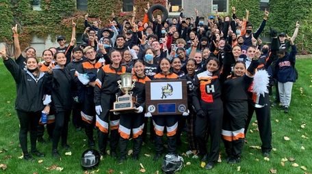 Hicksville High School's Marching Comets won first place