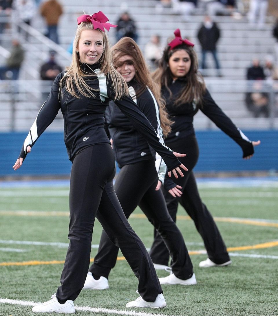 The Whitman kick line entertains during halftime of